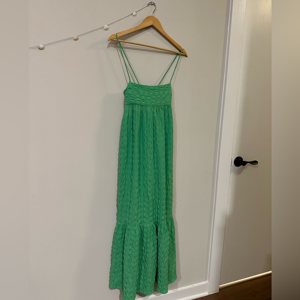 Green Zara maxi dress, size L. New with tags.